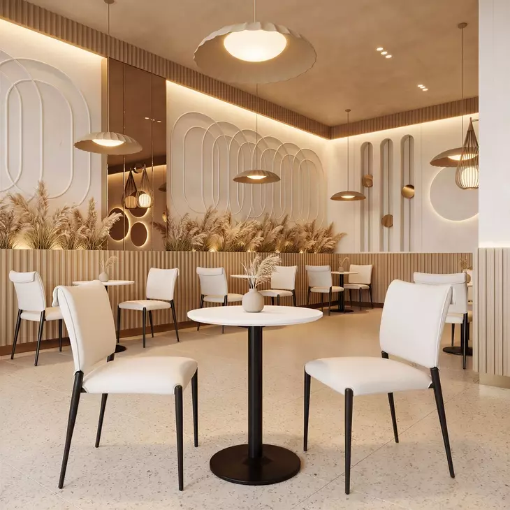 Freesia White Upholstered Dining Chair Set of 2