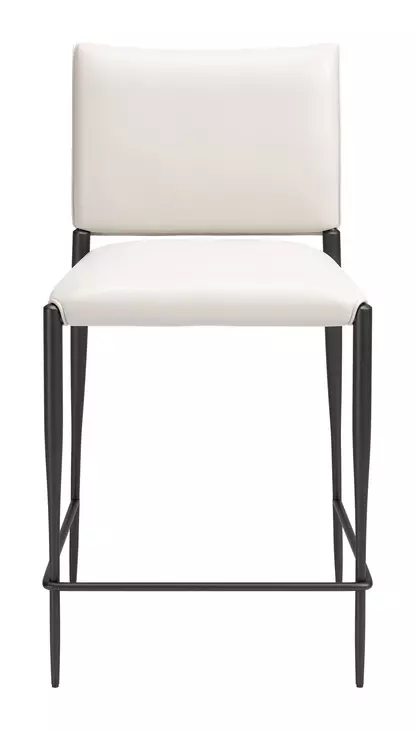 Freesia White Upholstered Counter Height Stool Set of 2