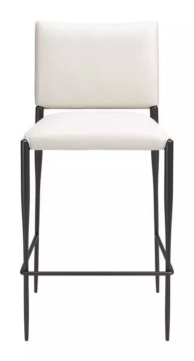 Freesia White Upholstered Bar Stool Set of 2
