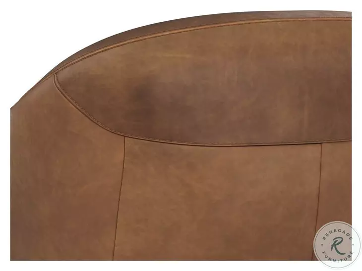 Armani Cognac Leather Arm Chair