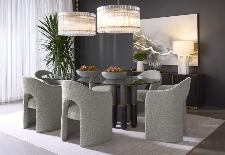 Kalla Charcoal And Brushed Gold Sideboard