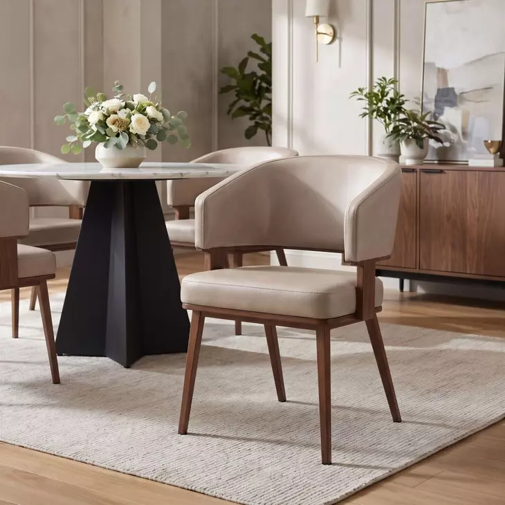 Poise Brown Upholstered Dining Chair
