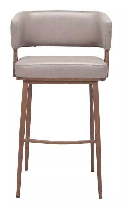 Poise Brown Upholstered Bar Stool