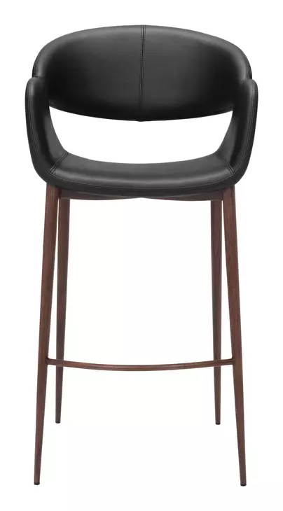 Limay Black Upholstered Bar Stool