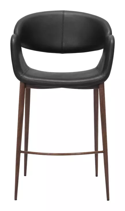 Limay Black Upholstered Counter Height Stool