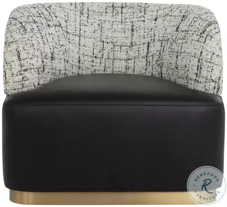 Brinda Bravo Black Performance Fabric Swivel Lounge Chair