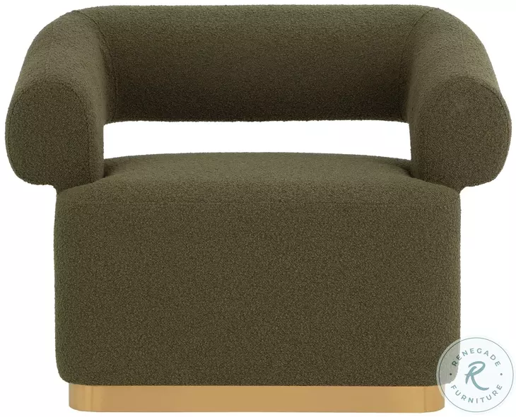 Aggie Copenhagen Olive Swivel Lounge Chair