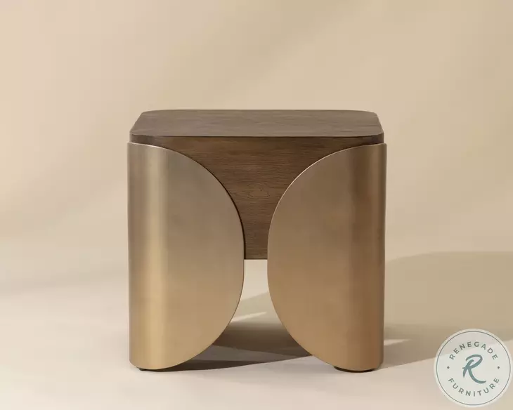 Aurelin Dark Brown Side Table