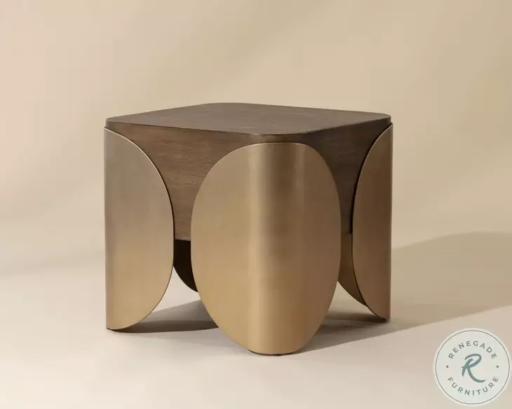 Aurelin Dark Brown Side Table