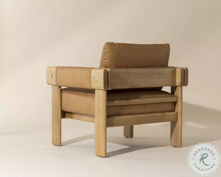 Roslyn Ludlow Sesame Leather Lounge Chair