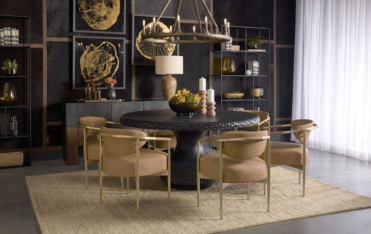 Tapio Matte Black And Copper Sideboard