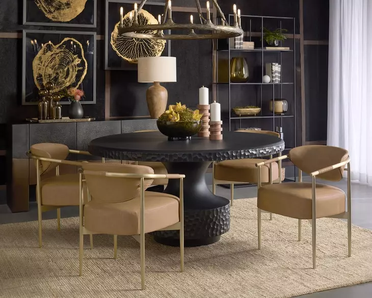 Tapio Matte Black And Copper Sideboard