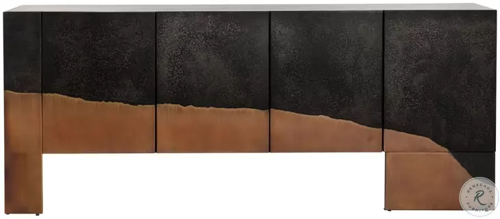 Tapio Matte Black And Copper Sideboard
