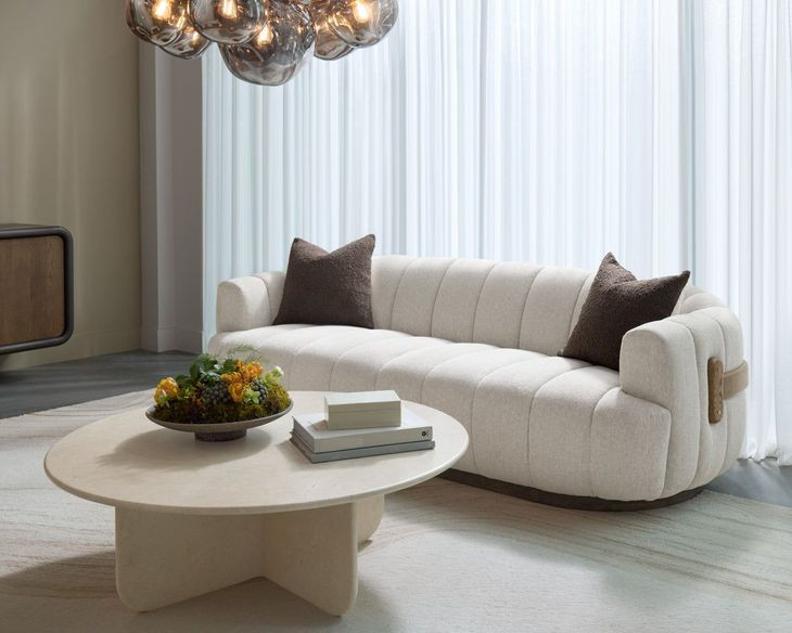Ezra Dove Cream 97" Sofa