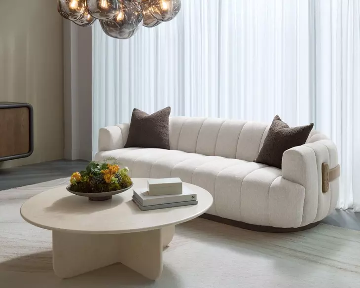 Ezra Dove Cream 97" Sofa