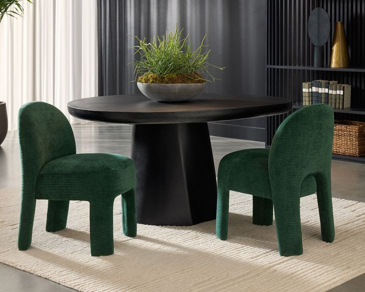 Celica Black 55" Outdoor Dining Table