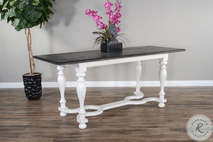 Hearthwood Haven White 84" Extendable Rectangular Counter Height Dining Table