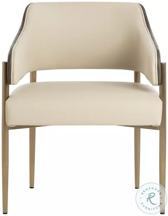 Tova Dillon Cream Dining Arm Chair
