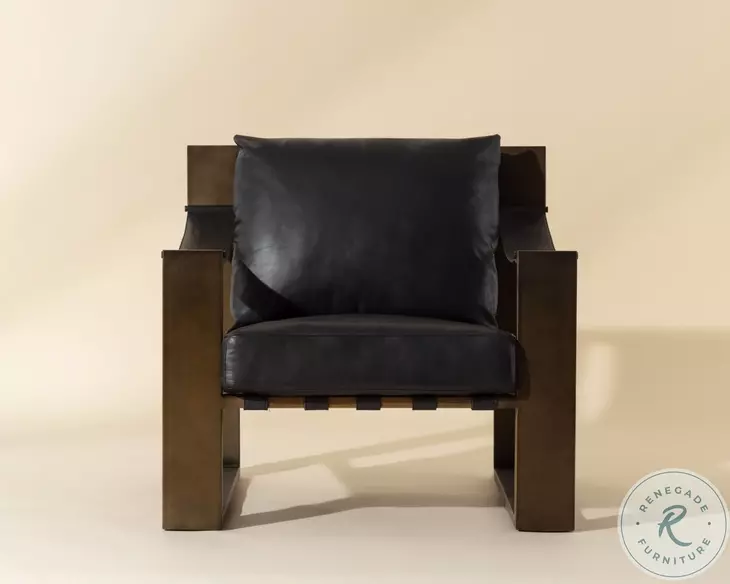 Berke Charcoal Black Lounge Chair