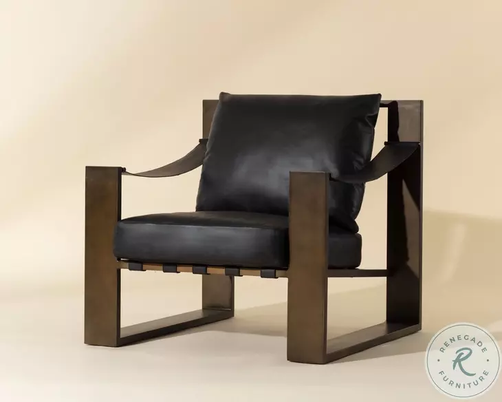Berke Charcoal Black Lounge Chair