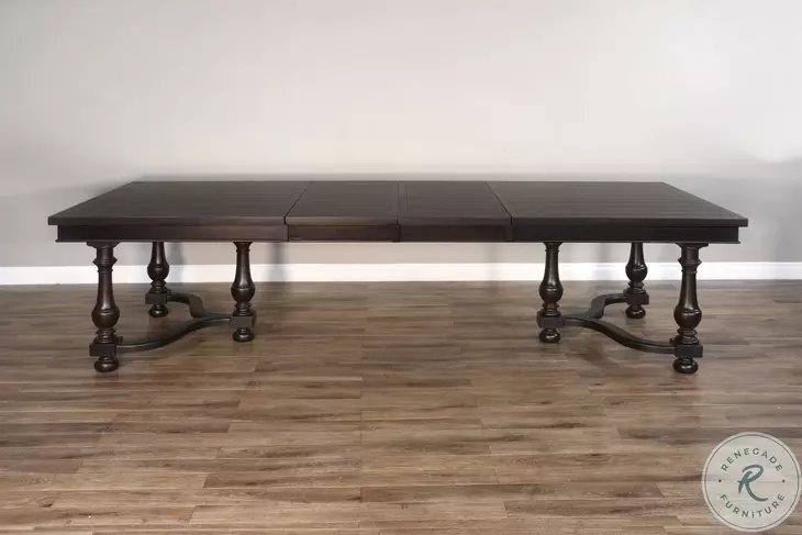 Golden Hearth Black 112" Extendable Rectangular Dining Table