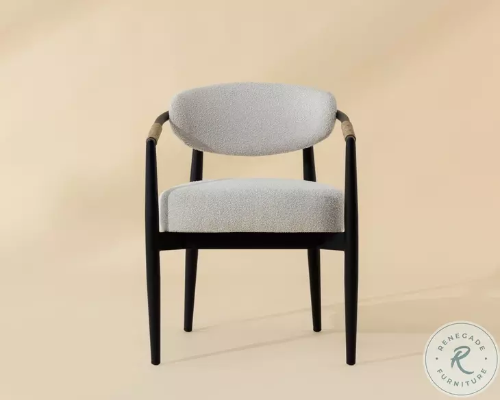 Merrowyn Louis Cream Arm Chair With Black Base From Artisan's Nook