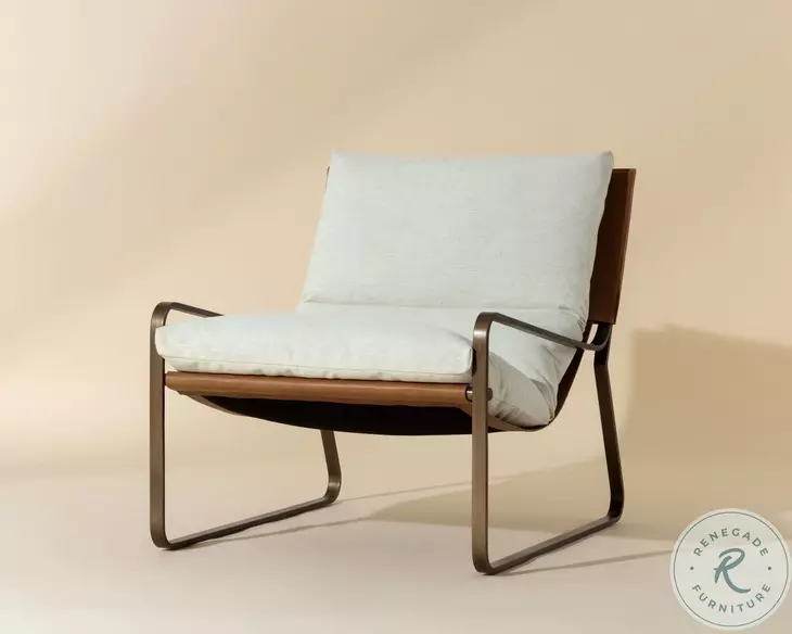 Darvayne Geralt Linen Lounge Chair