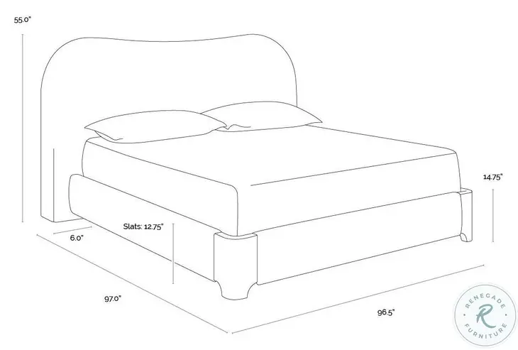Kernwick Eclipse White King Upholstered Platform Bed