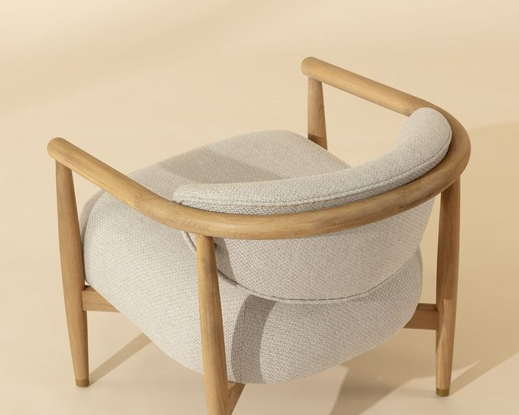 Sigrid Monument Oatmeal Upholstered Lounge Chair