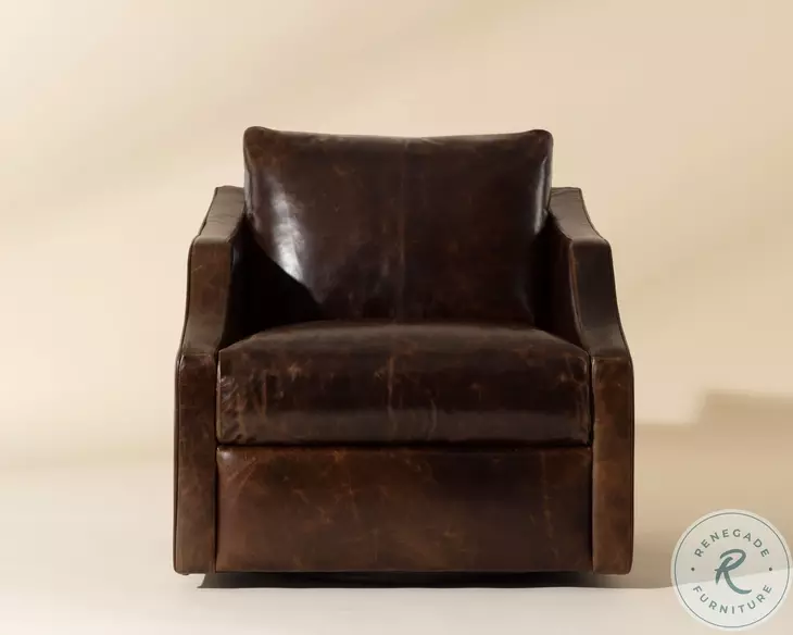 Orwell Chocolate Swivel Lounge Chair