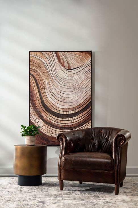 Bernaby Antique Brass and Black End Table