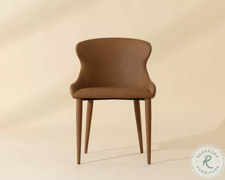 Evora Milliken Cognac Dining Chair Set Of 2