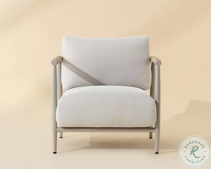 Muros Palazzo Cream Lounge Chair With Greige Base