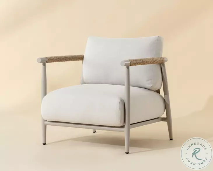 Muros Palazzo Cream Lounge Chair With Greige Base