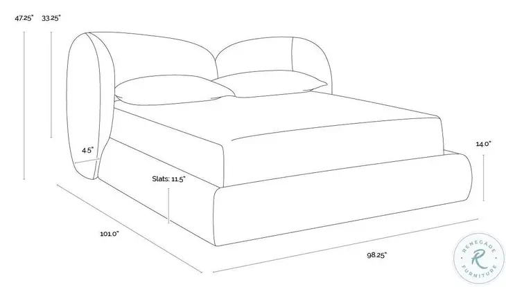 Esme Altro Cappuccino King Upholstered Platform Bed