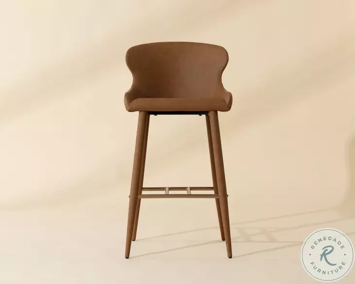 Cascade Milliken Cognac Bar Stool