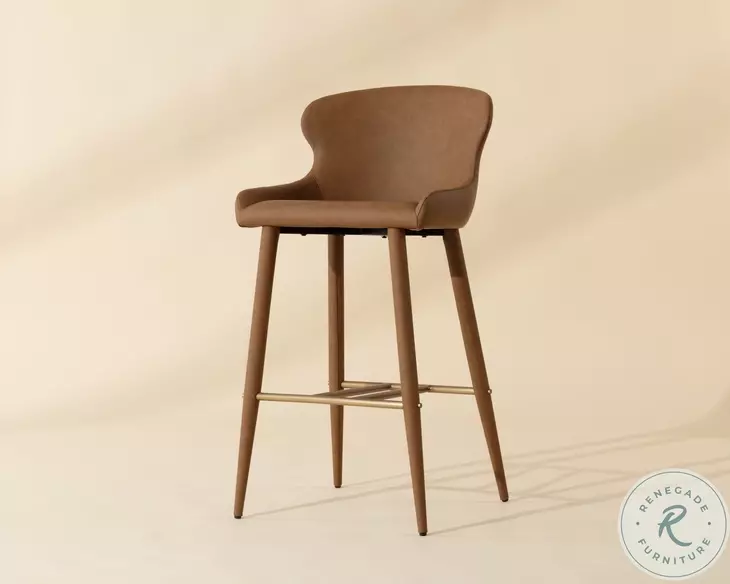 Cascade Milliken Cognac Bar Stool
