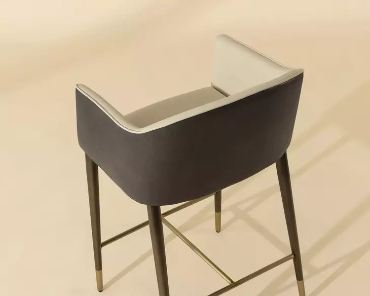 Rowan Dillon Cream Upholstered Counter Height Stool