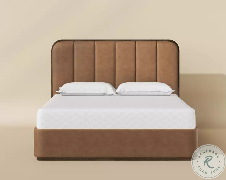 Rosalyn Milliken Cognac King Upholstered Platform Bed