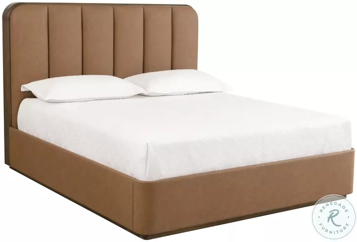 Rosalyn Milliken Cognac King Upholstered Platform Bed