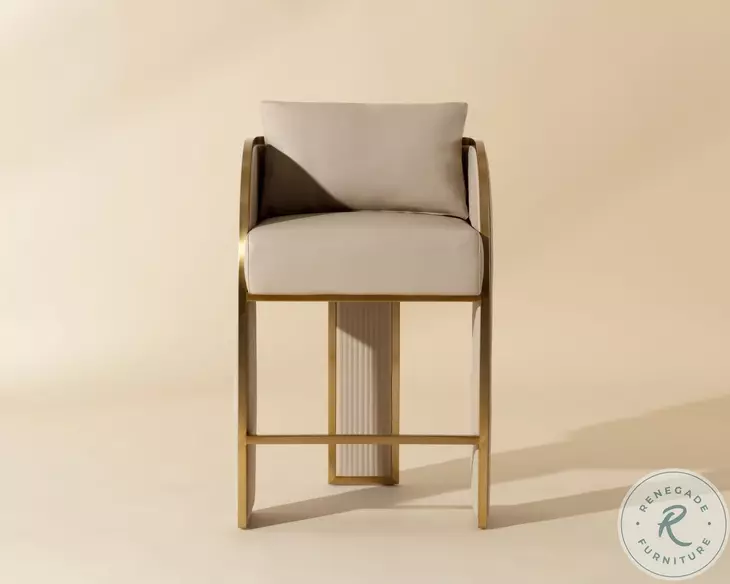 Riven Napa Beige Counter Height Stool