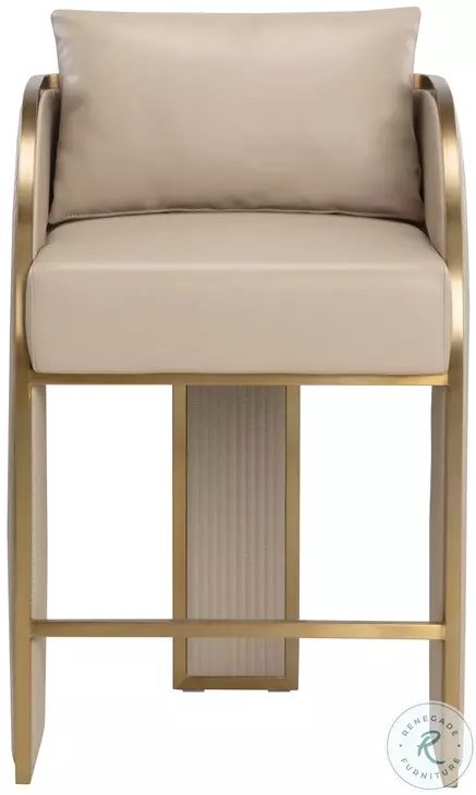 Riven Napa Beige Counter Height Stool