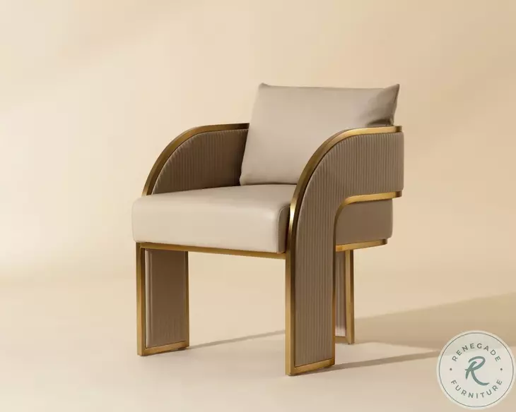 Riven Napa Beige Arm Chair