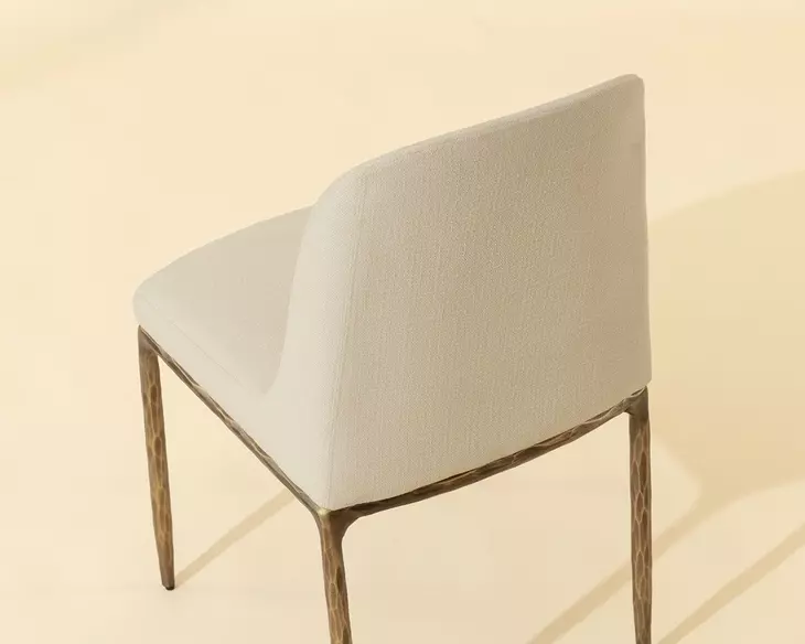 Leandro Zenith Alabaster Performance Fabric Dining Chair Set of 2