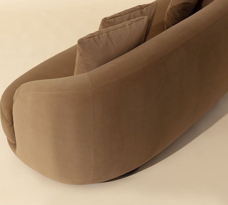 Serafina Kona Camel 94" Sofa with Pillows