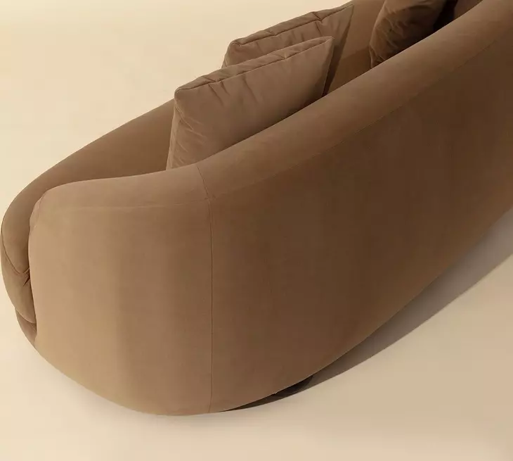Serafina Kona Camel 94" Sofa with Pillows