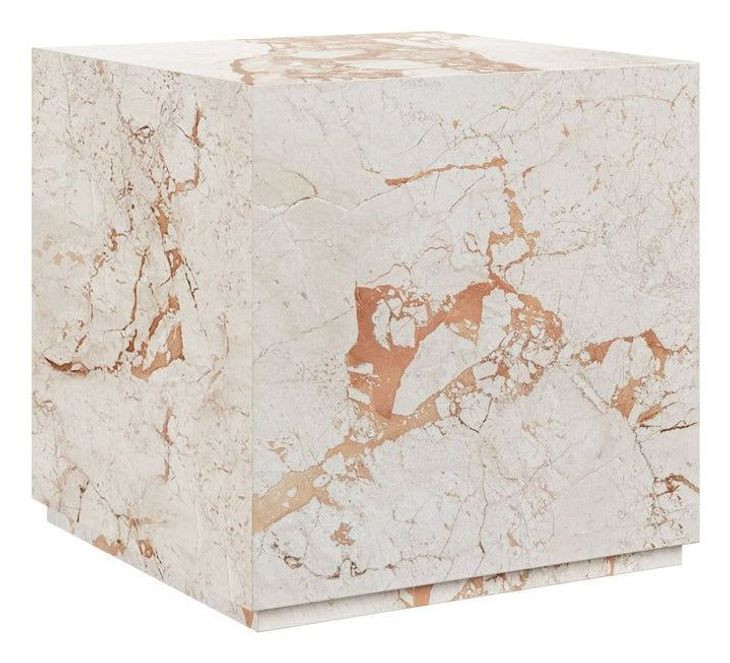 Arlo Cream Breccia Square Marble Top End Table