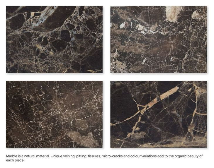 Arlo Dark Emperador Square Marble Top End Table