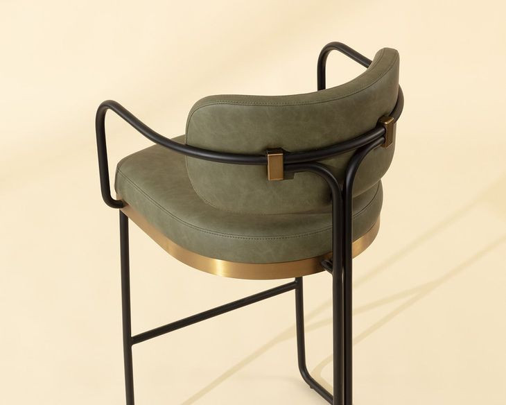 Jalen Ivanhoe Pine Upholstered Bar Stool