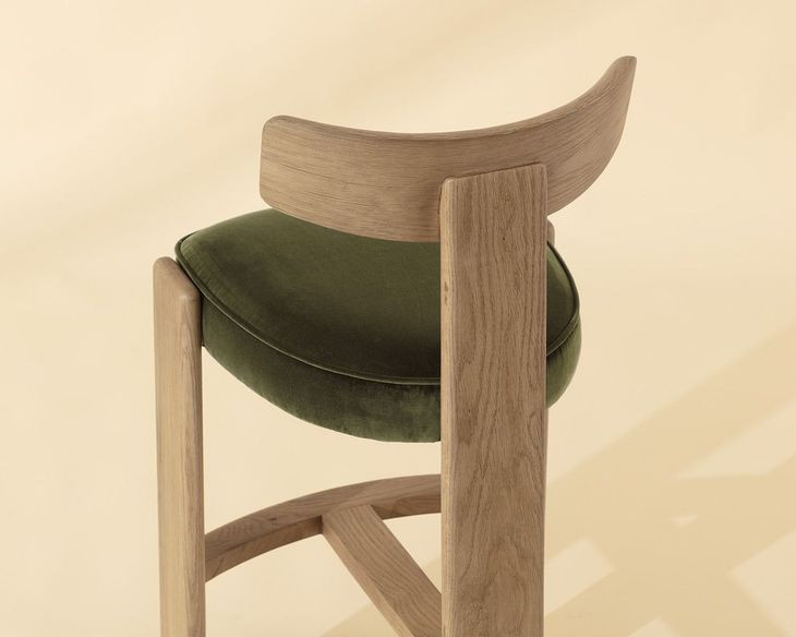 Briarstone Forest Green Upholstered Bar Stool